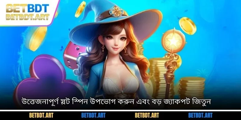 উত্তেজনাপূর্ণ স্লট স্পিন উপভোগ করুন এবং বড় জ্যাকপট জিতুন